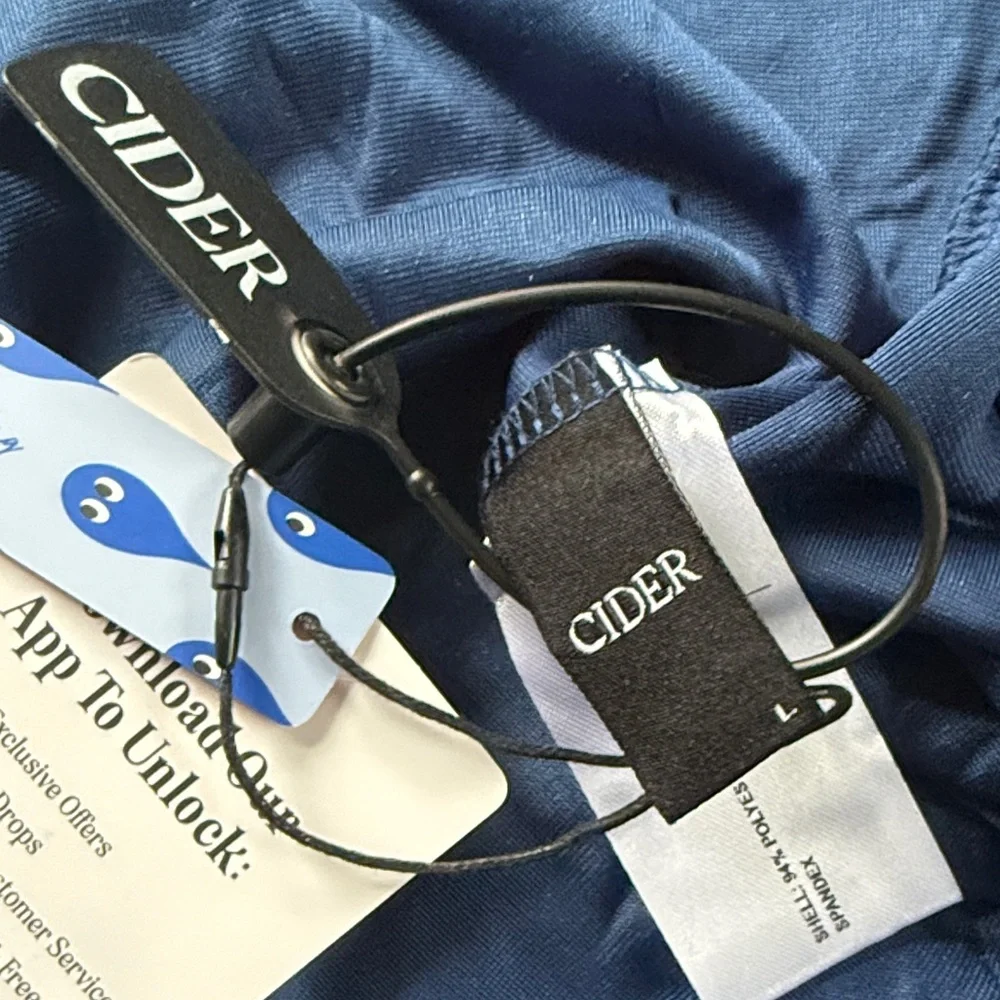 New with Tags - Cider Midnight Blue Celestial Velvet Dress - Picture 6 of 6